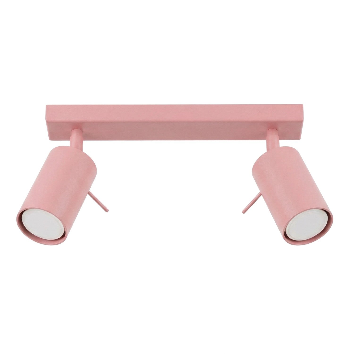 Plafonnier Barre Moderne Rose 30 Cm 2 Spots Gu10 10 W Ring Sollux Lighting