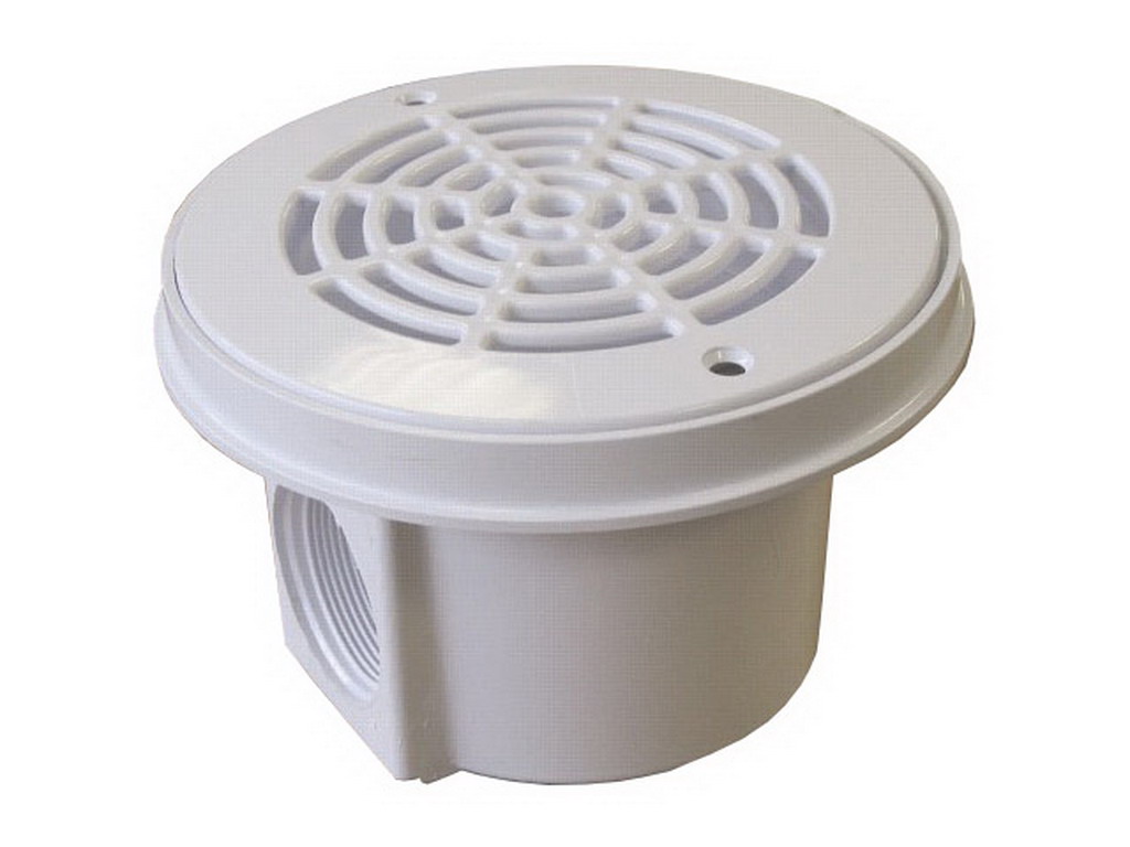 Bonde De Fond Hayward Luxe 50mm Coller Pour Piscine Liner Coloris Blanc