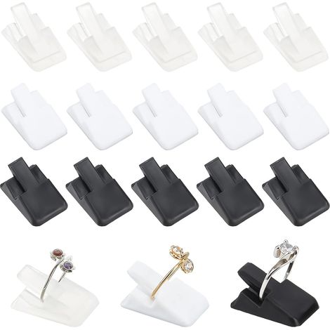 36pcs Présentoir À Bagues, 3 Couleurs Support Bague Porte-bague En Plastique Presentoir Bijoux Support Petit Porte-bagues Pour L'Affichage De Bijoux, Spectacle, Vente Au Détail