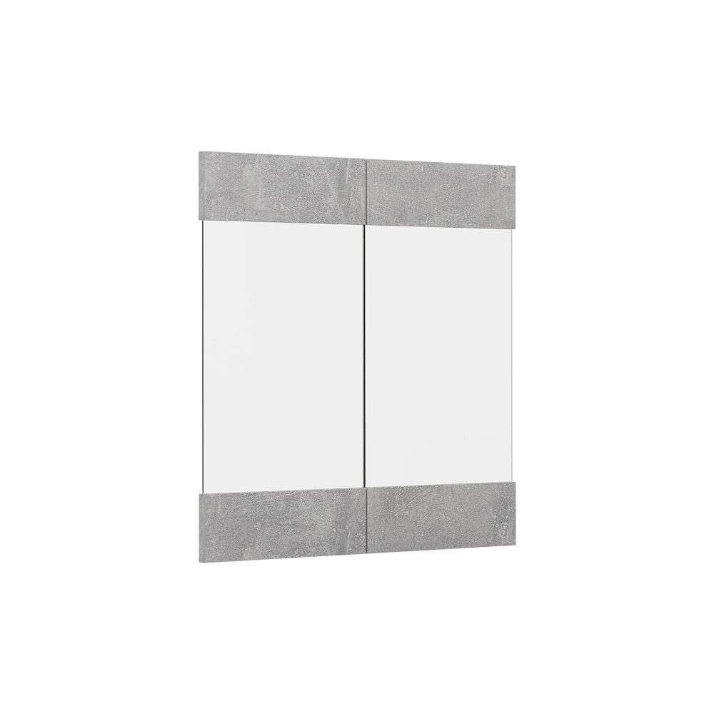 Façade De Cuisine R-line, Béton, 59.2x59cm Façade De Meuble Pour Meuble Mural Vitré, Vicco