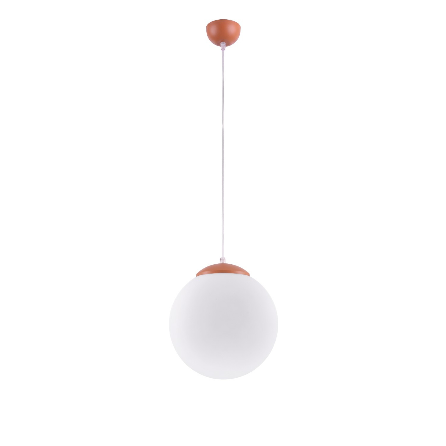 Suspensions Ugo Acier/verre Ocre Rouge 1xe27 30cm Sollux