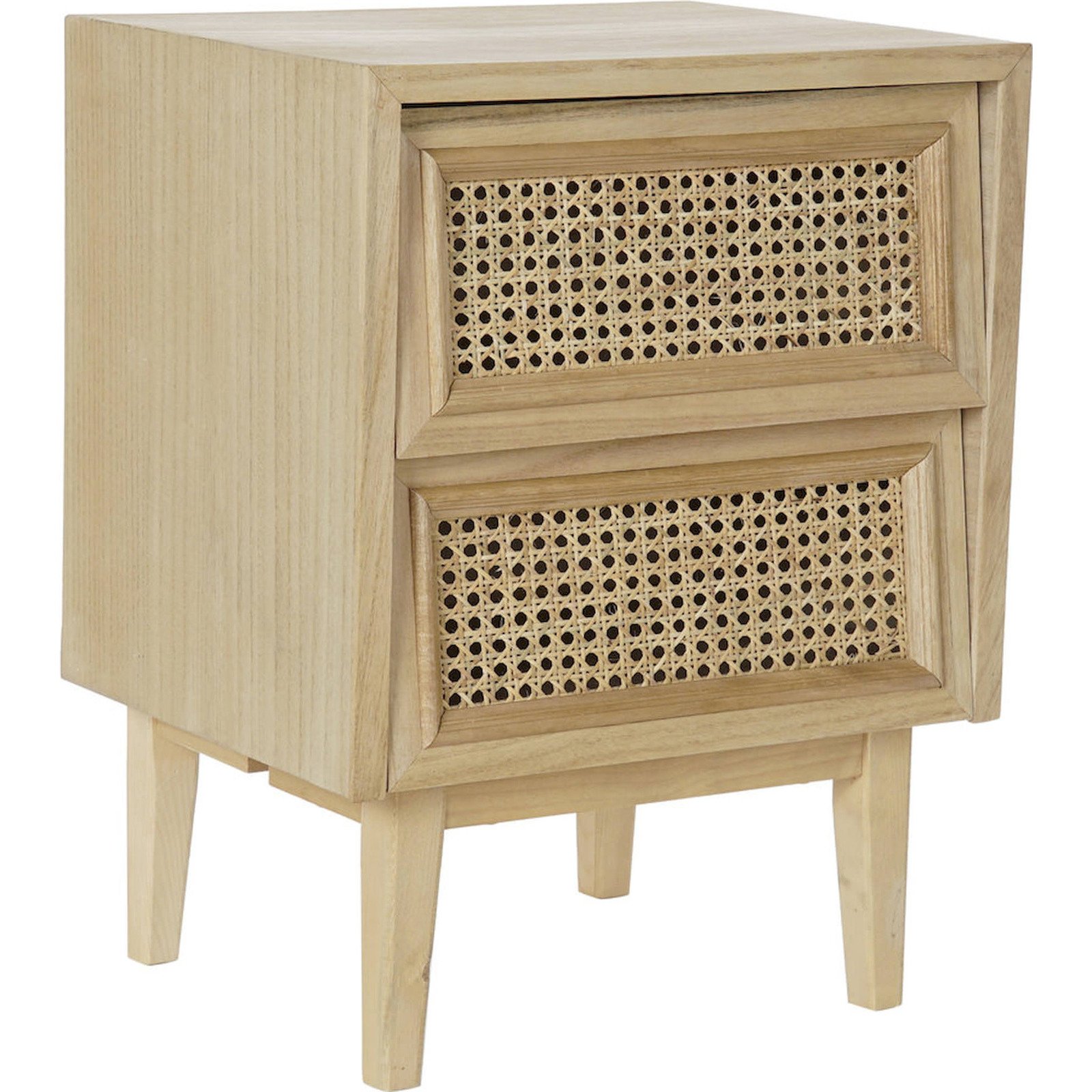 Table De Chevet Tressée En Rotin Pour Un Espace Cosy - Naturellement Boisé