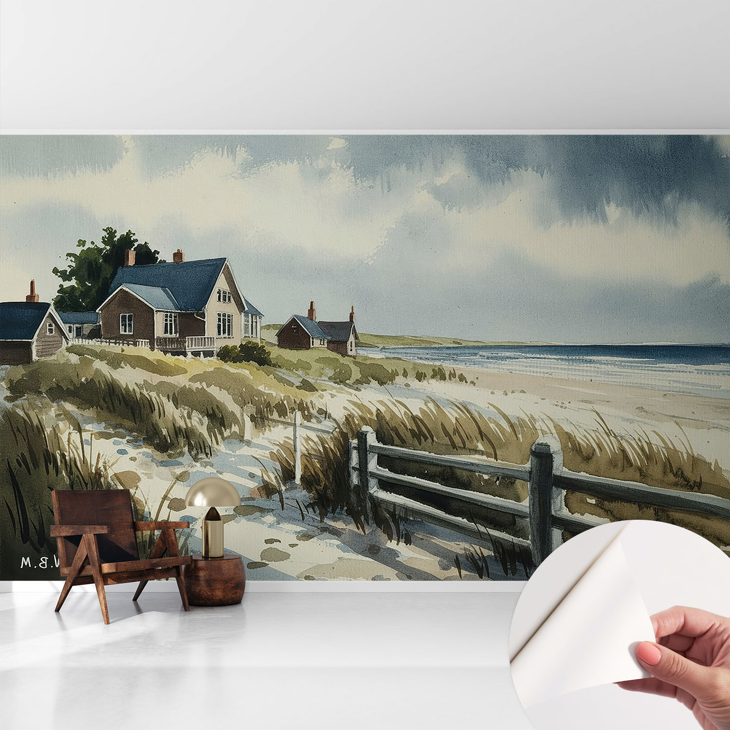 Papier Peint Adhésif Décoratif Avec Colle Pour Salon Chambre À Coucher Et Bureau Design Moderne Et Facile À Poser Dunes De Plage 416x254 Cm