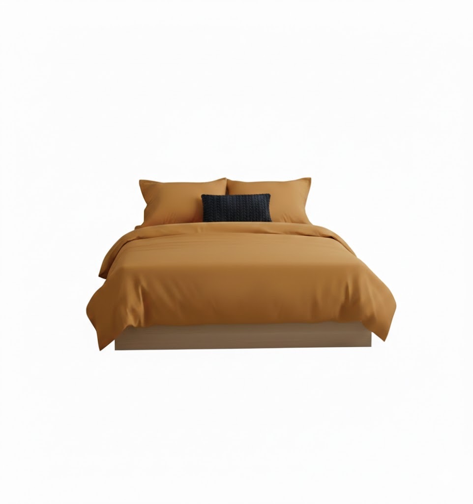 Housse De Couette 220 X 240 Cm Contemporain Uni Cumin