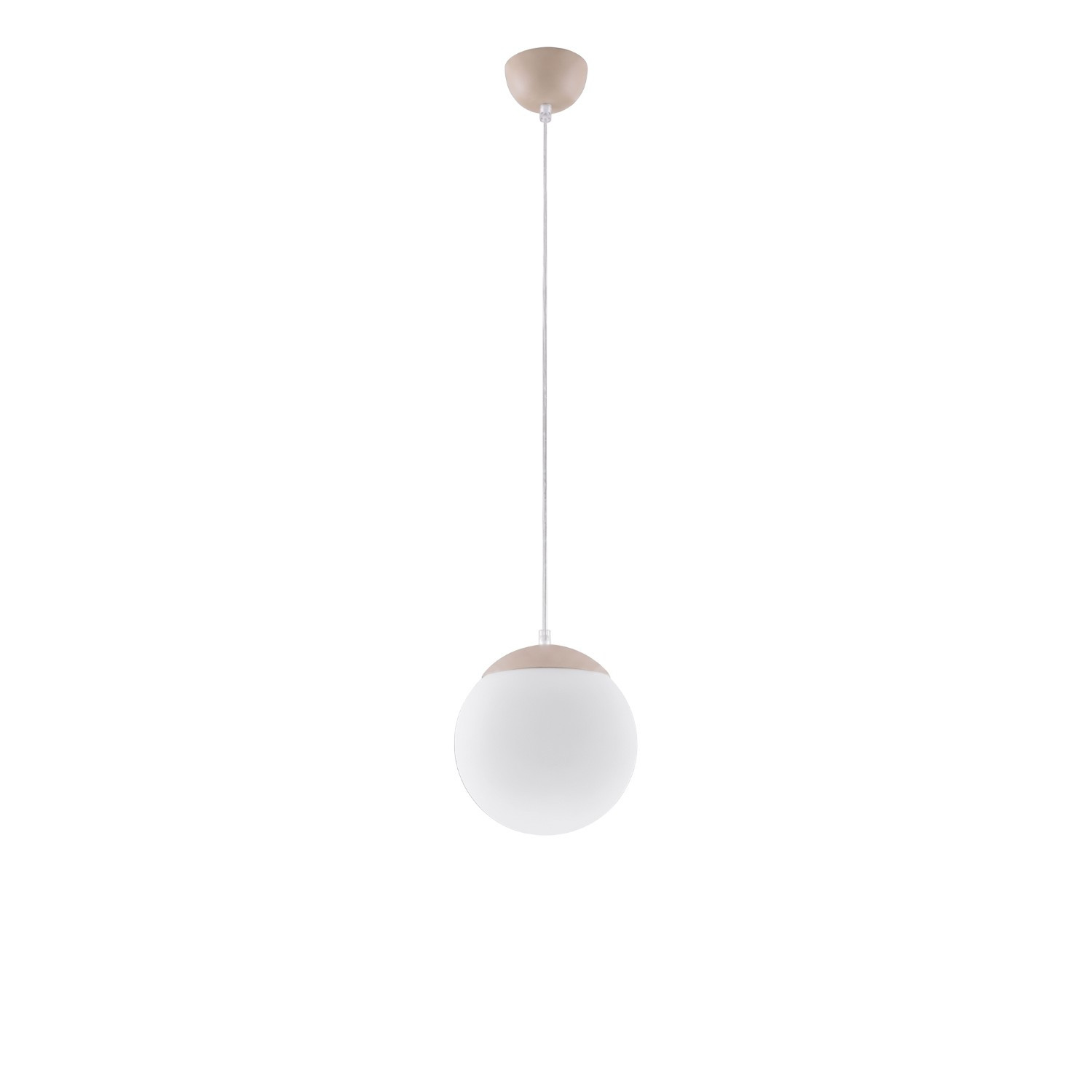 Suspensions Ugo Acier/verre Taupe 1xe27 20cm Sollux