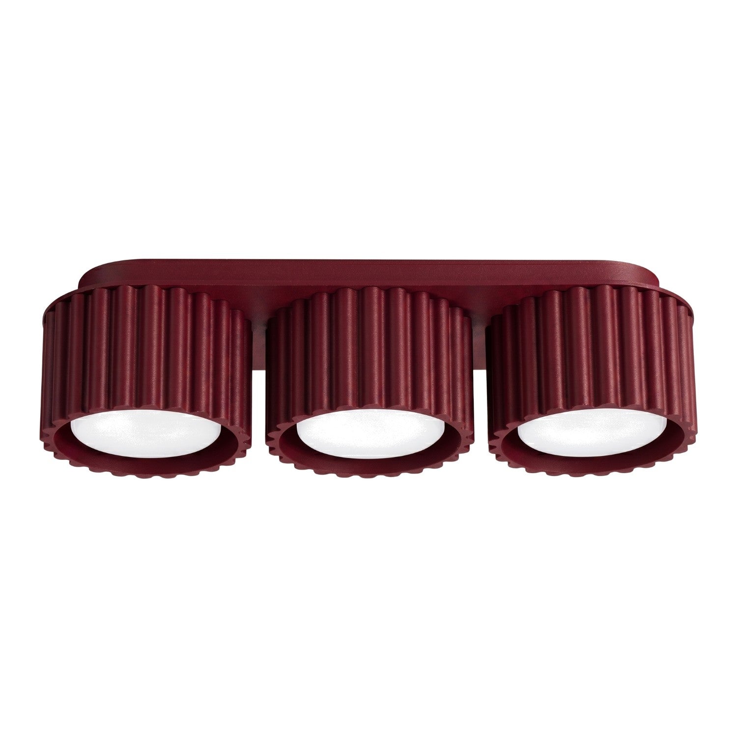 Spot De Plafond Moderne Triple Bordeaux Rainuré 3xgx53 10w Aura Sollux Lighting