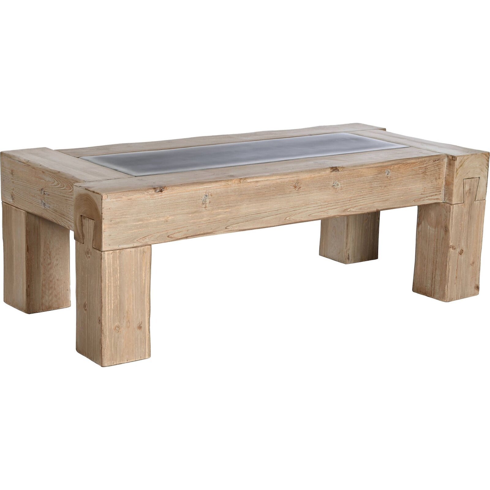 Table Basse Bois Naturel Pour Salon Chaleureux - Teinte Bois Clair Naturel
