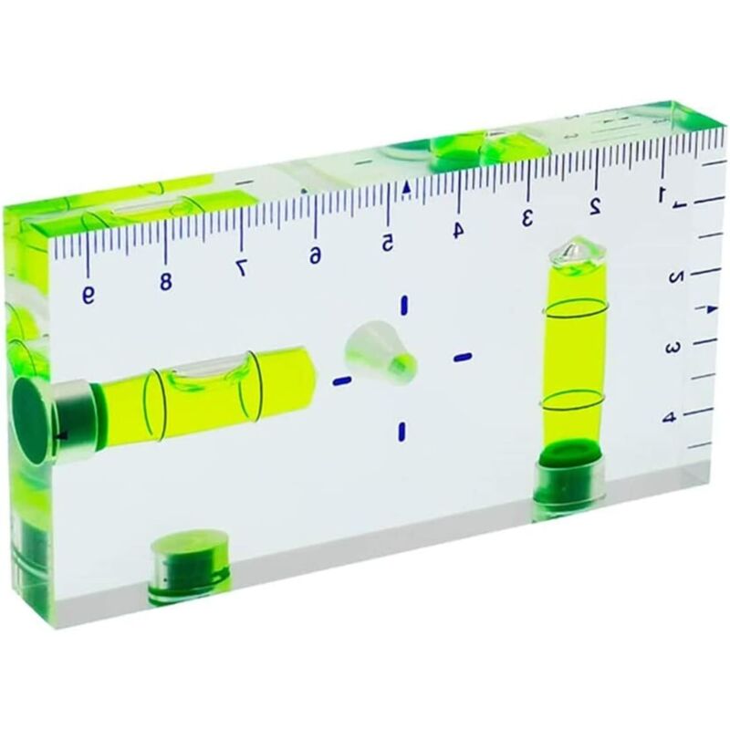 Niveau À Bulle Transparent De Type T - 3 Aimants Puissants - Dimensions 95 X 51 X 13 Mm - Pour Mesures Précises Sur Surfaces Métalliques