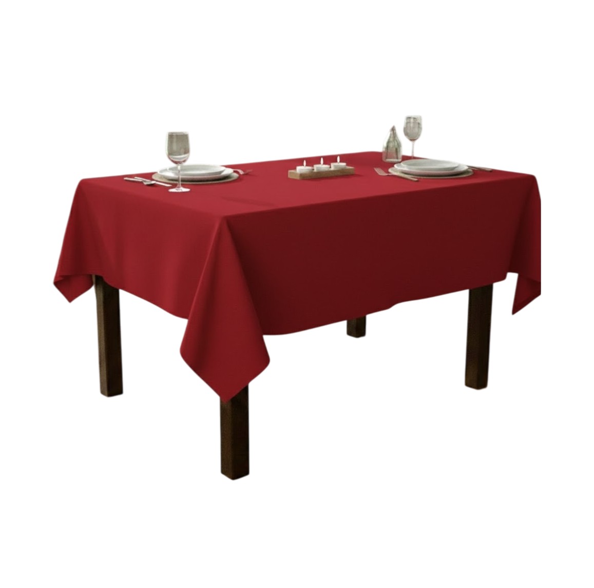 Nappe En Polyester Essentiel 150 X 300 Cm Rouge