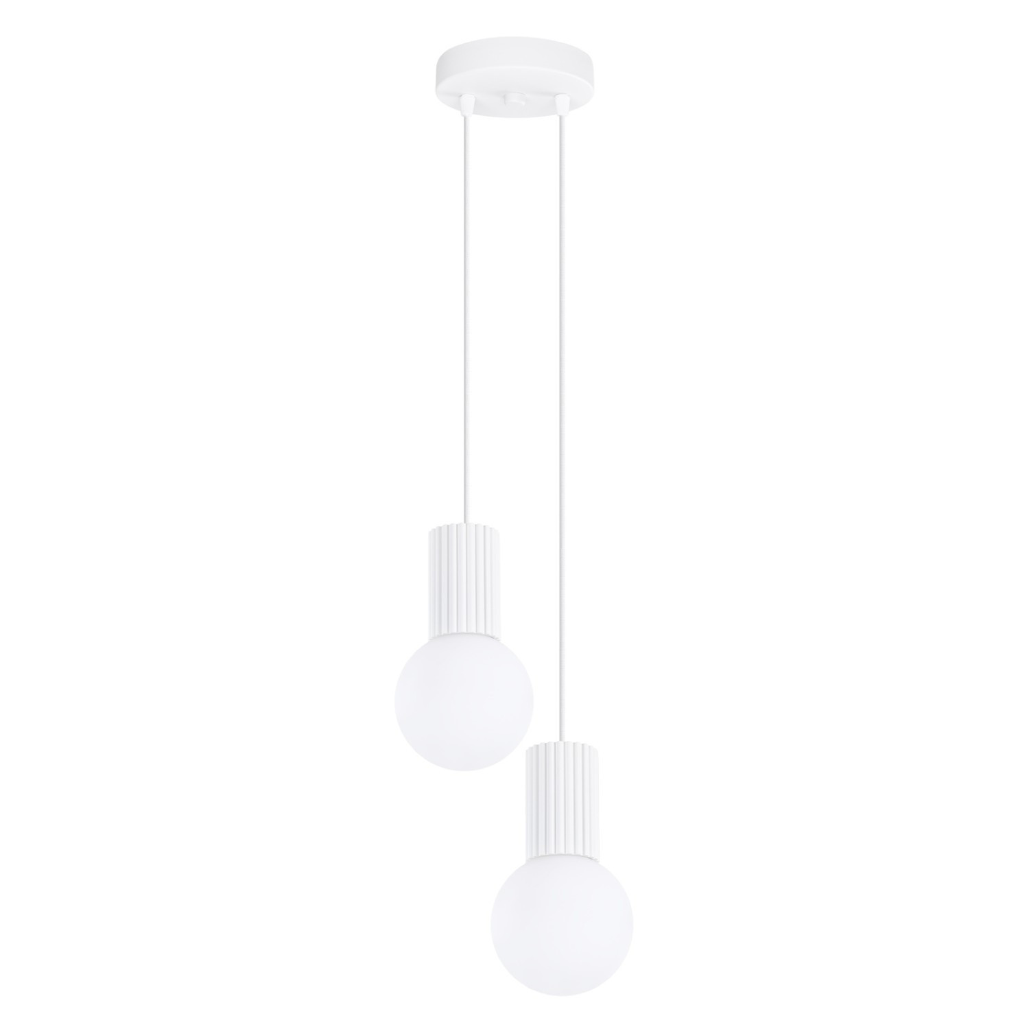 Suspensions Halo Aluminium/verre Blanc 2xg9 15cm Sollux