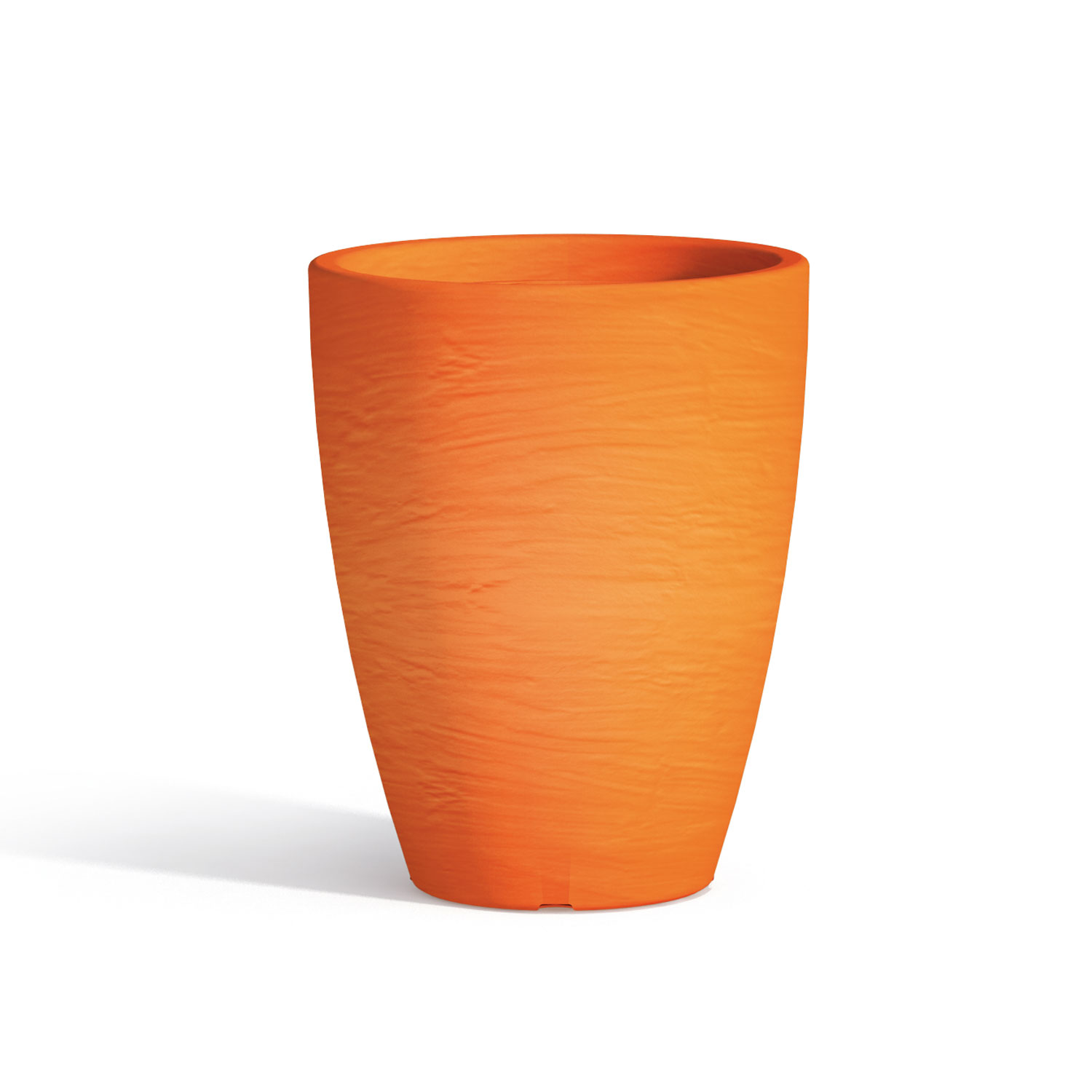 Idroweb - Pot À Réserve D'Eau Rond En Polyéthylène - Hauteur 38 Cm - Circonférence 30 Cm - Finition Antiquisée Orange - Résistant Aux Intempéries