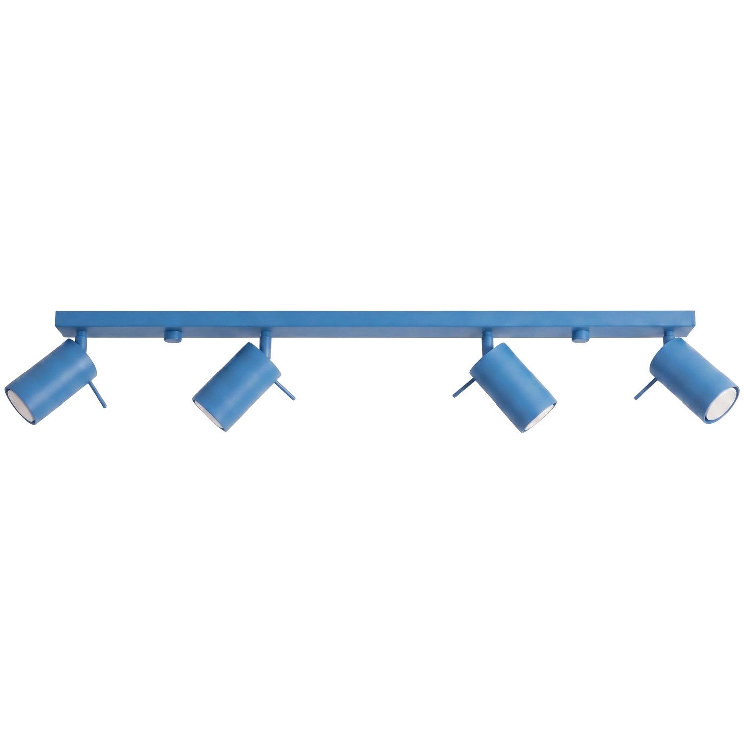 Plafonnier Moderne Bleu Barre 80 Cm 4 Spots Gu10 10 W Ring Sollux Lighting