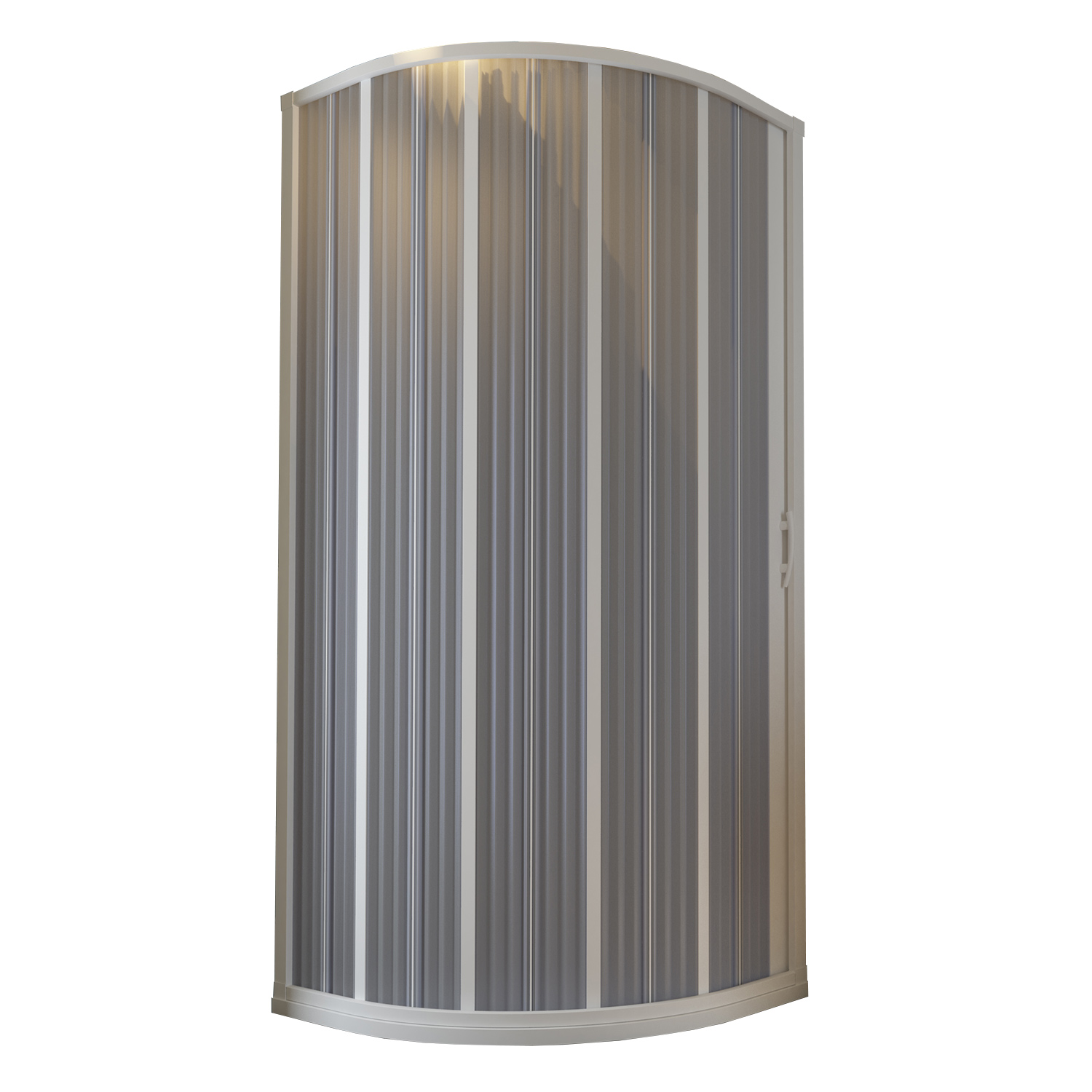 Idralite - Cabine Paroi De Douche Demi-circulaire Pliante En Pvc Blanc H 185 Mod. Flex Avec Ouverture Latérale 90x70