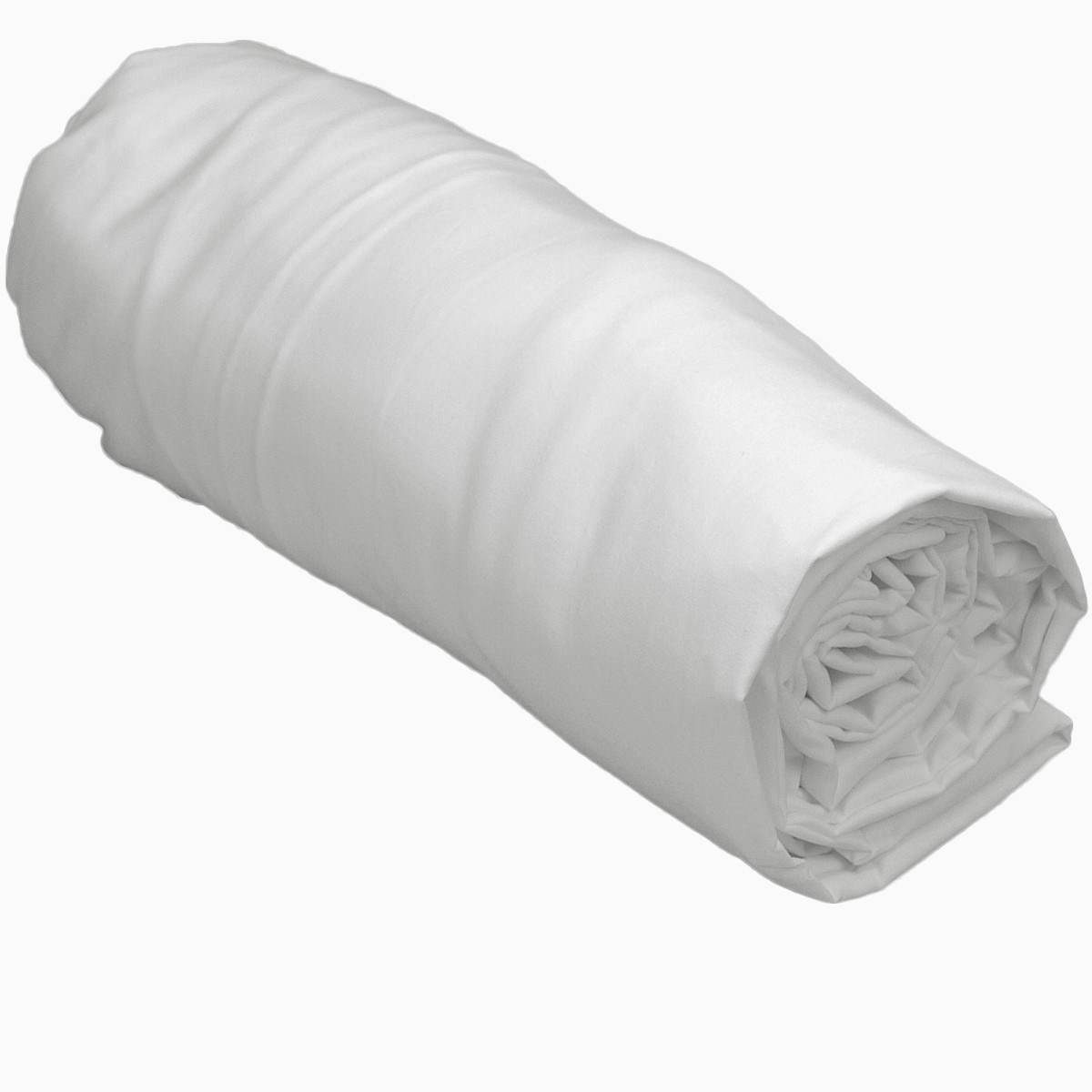 Drap-housse Satin De Coton Versatin - Blanc - 180x200