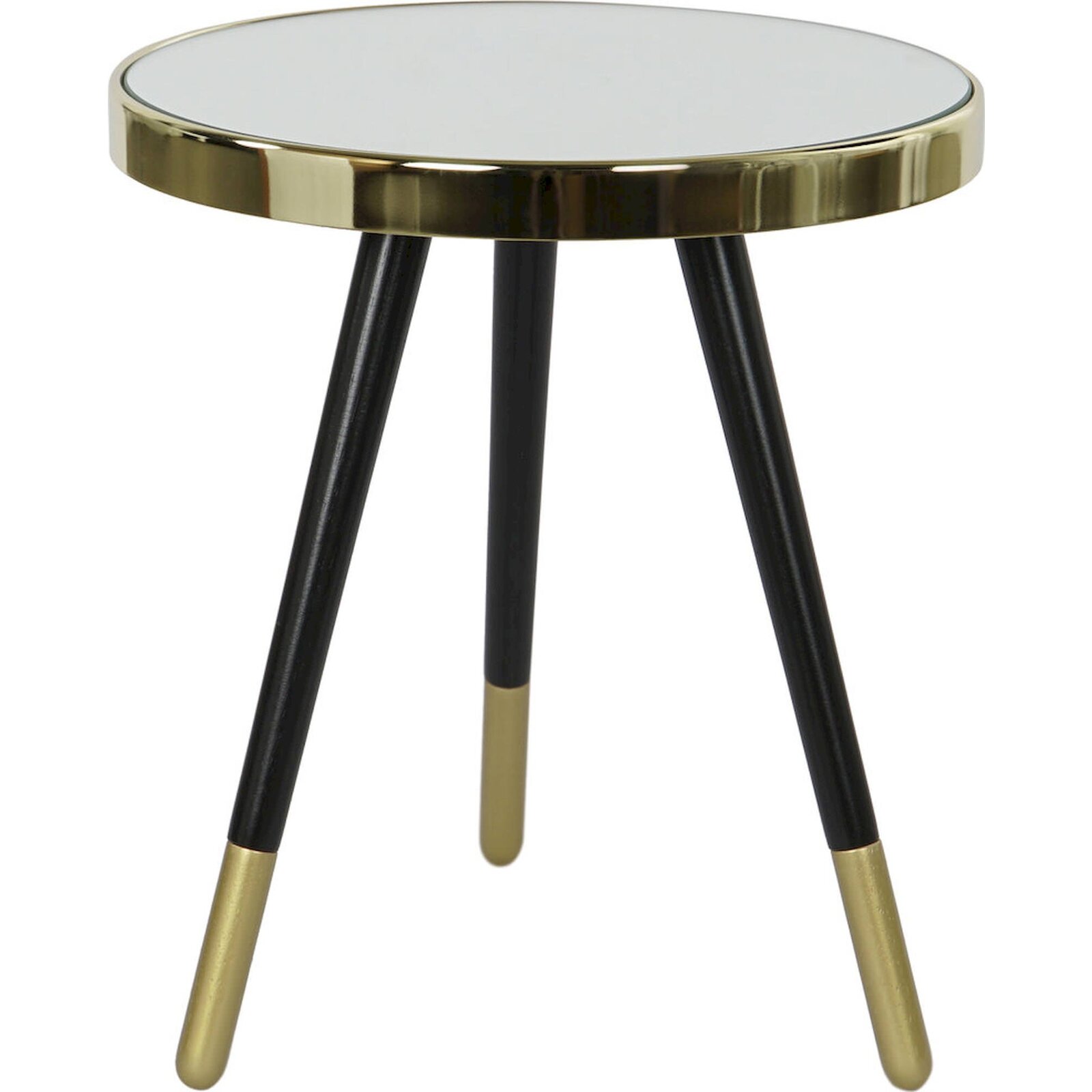 Table D'Appoint Élégance Dorée Et Pratique Pour Salon - Doré Et Noir Mat