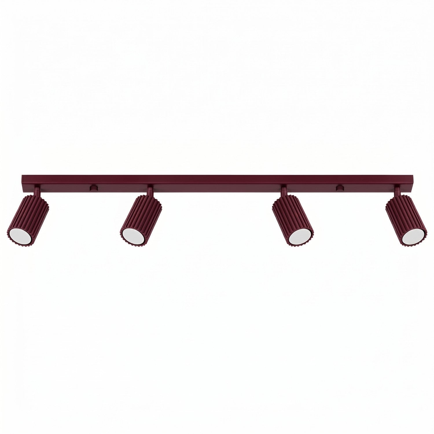 Plafonnier Moderne Bordeaux À 4 Spots Rainurés Gu10 10w Karbon Sollux Lighting