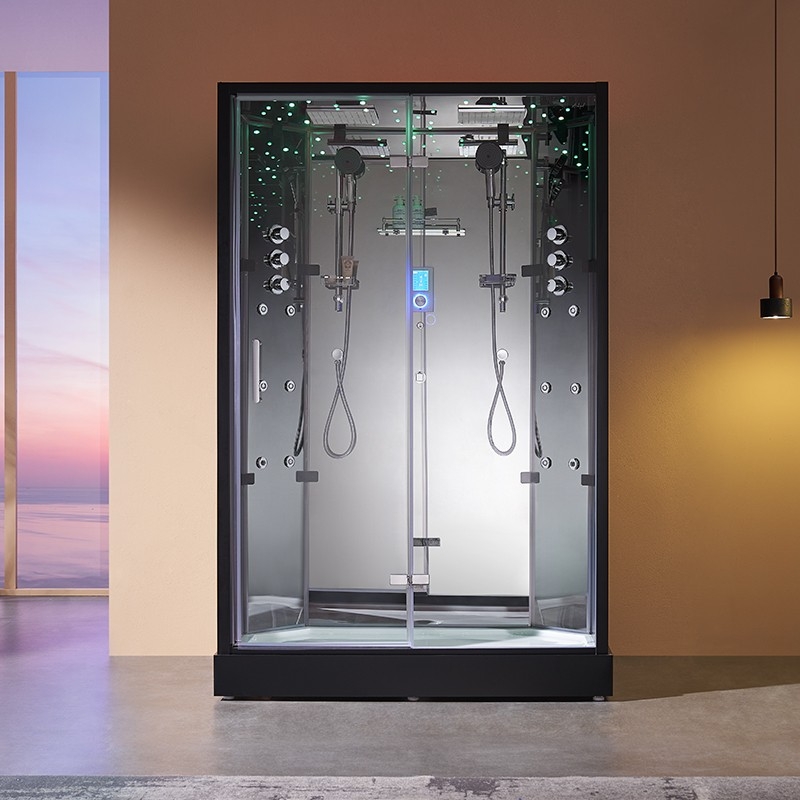 Cabine Douche Hammam Xdual 140 Miroir Archipel® - 140x90 Cm