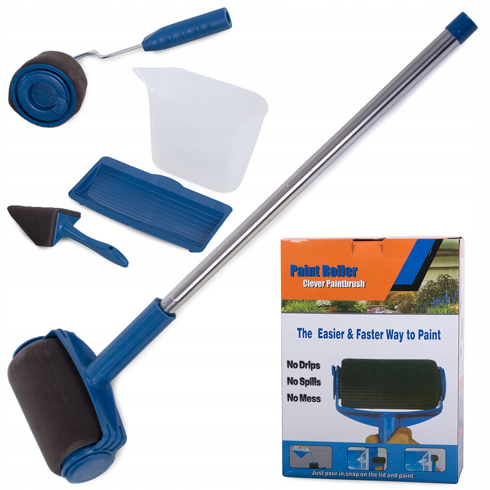 Set De Rouleaux De Peinture Anti-goutte Avec Réservoir 1l - Poignée Pliante 90 Cm - Spatule D'Angle Incluse - Pour Peinture Acrylique Et Latex - Tresice France
