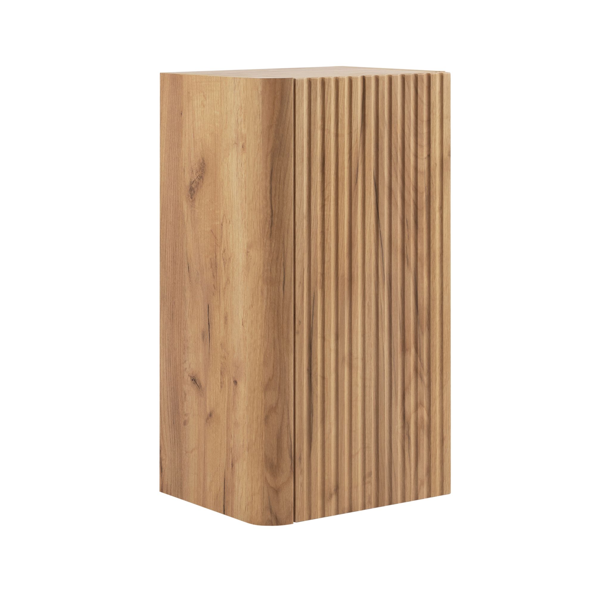 Colonne De Salle De Bain Suspendu 35 Cm, 1 Porte, 3 Étagères, Chêne Craft, 35 X 30 X 68 Cm