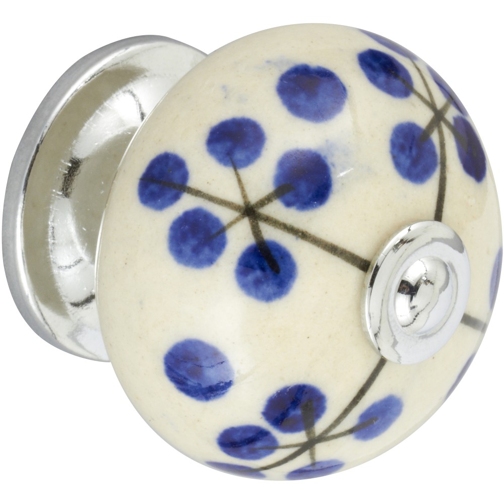 Bouton Porcelaine Fleur Design Floral Vintage - Rei