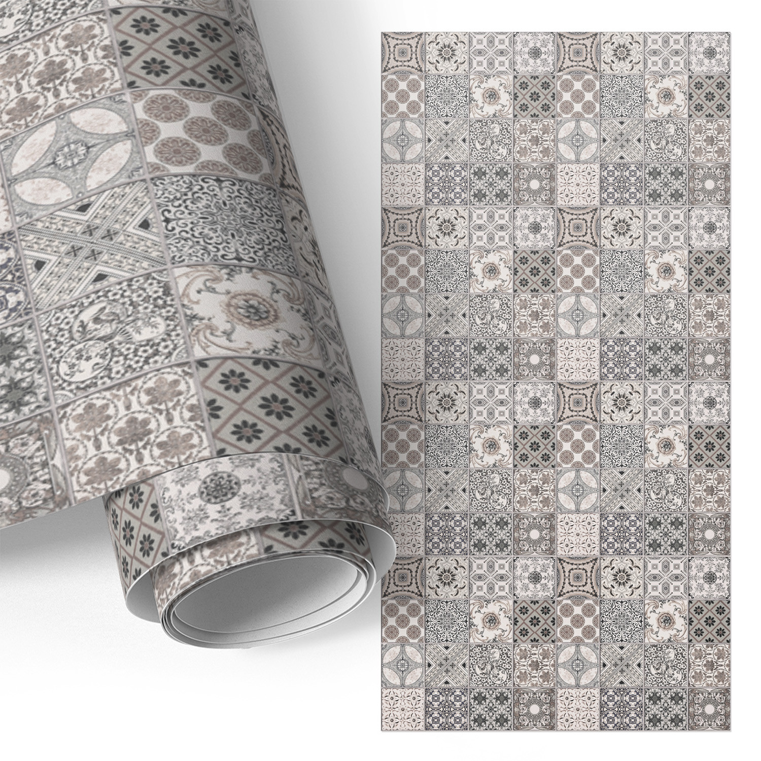 Film Auto-adhésif - Adhésif Décoratif - Imperméable - Pour Meubles - Pour Armoires Mosaïque Rétro 50x100 Cm
