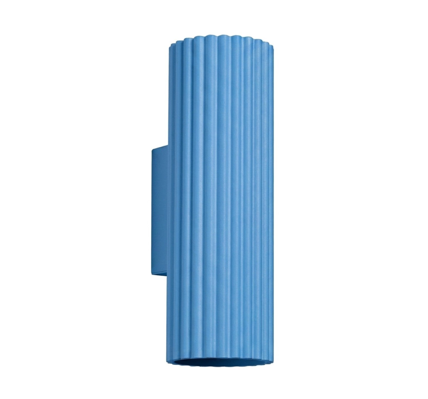 Applique Murale Moderne Tube Rainuré Bleu Haut Bas 2xgu10 10w Karbon Sollux Lighting