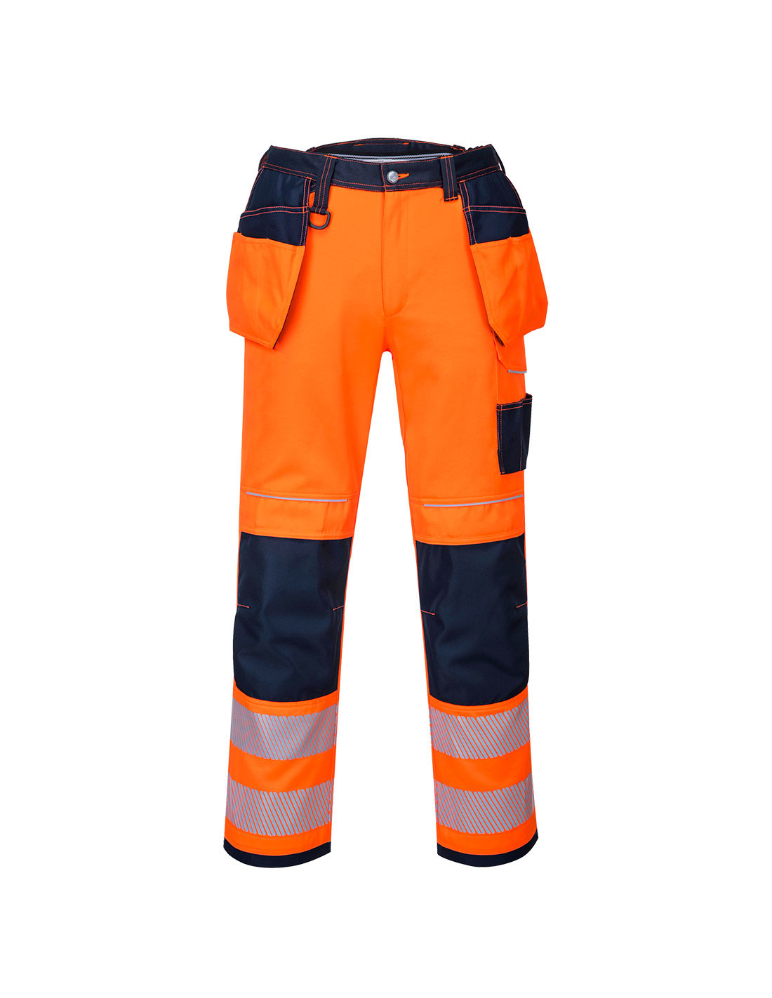 Pantalon Hv Pw3 Poches Flottantes Couleur: Orange/marine Taille 38 - Portwest