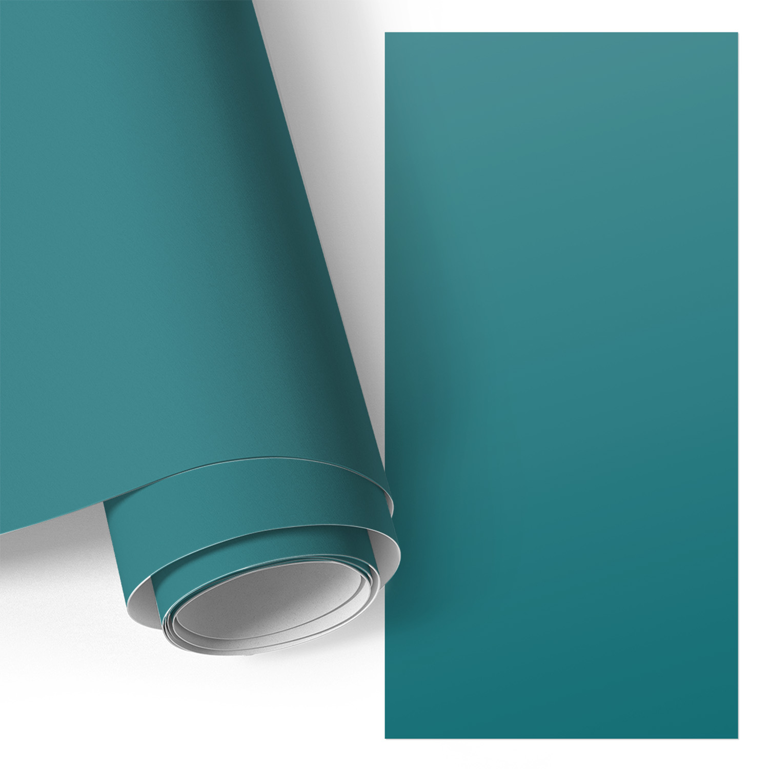 Film Adhésif Décoratif - Look Premium - Transformation Facile - Durable - Pour Placard - Pour Meubles Turquoise Foncé 50x100 Cm