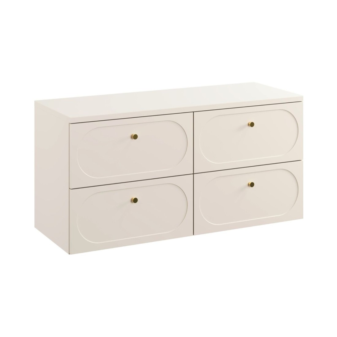 Ensemble De Salle De Bain Tornado Beige: Meubles Sous Vasque 120cm + Plan Pour Vasque