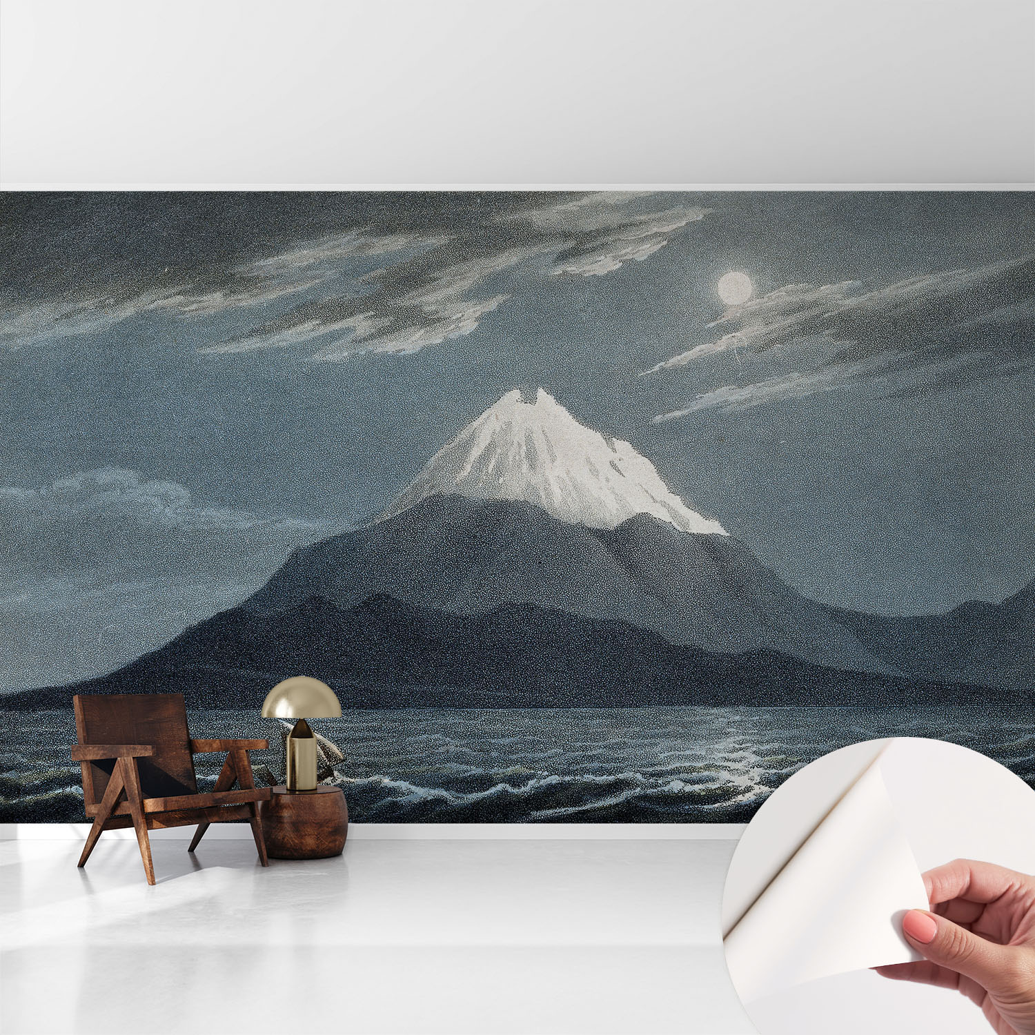 Papier Peint Adhésif Décoratif Pour Salon Chambre Et Cuisine Facile À Poser Avec Colle Nuit De Pleine Lune 416x254 Cm