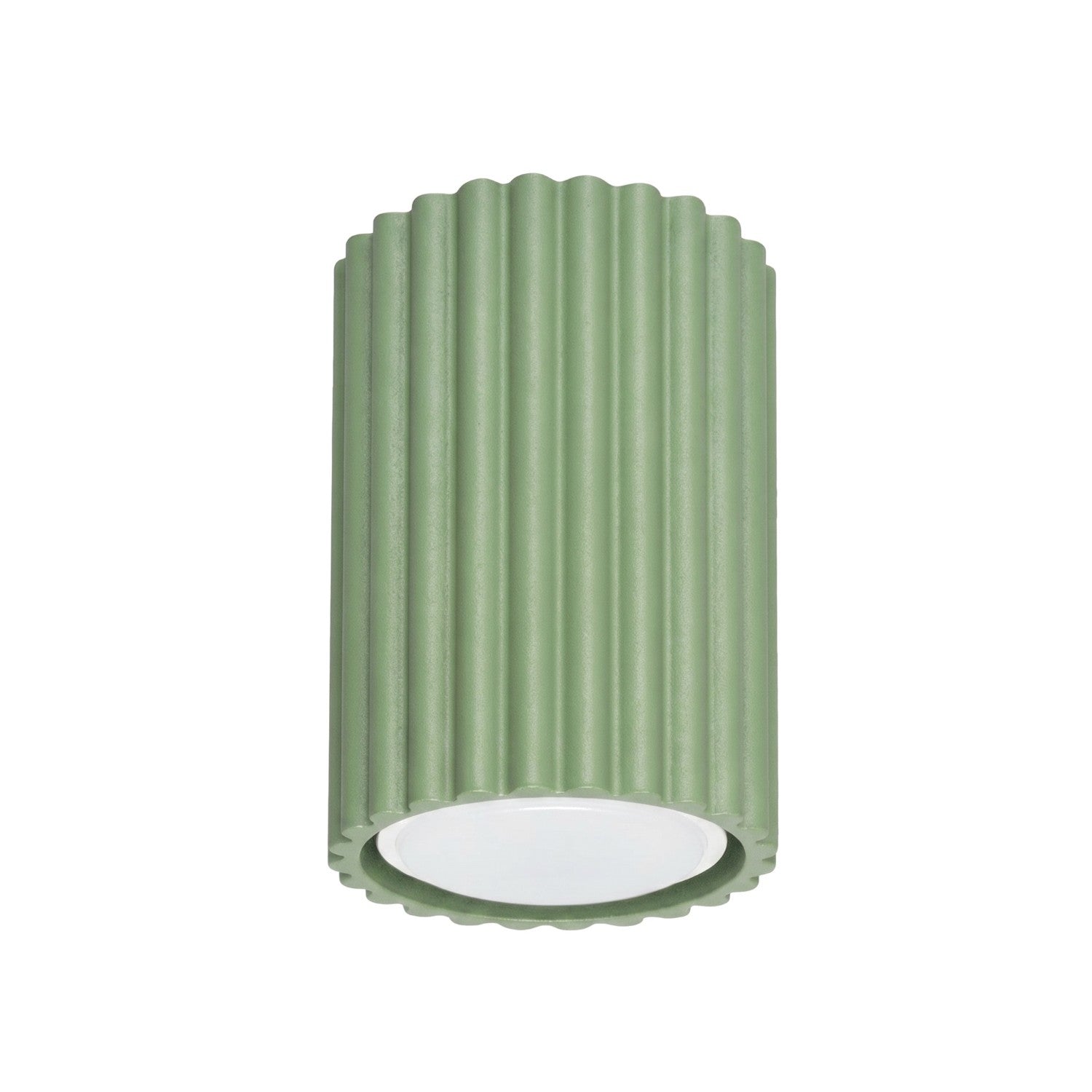 Spot De Plafond Rond Rainuré Vert Sauge 1xgu10 10w Karbon Sollux Lighting
