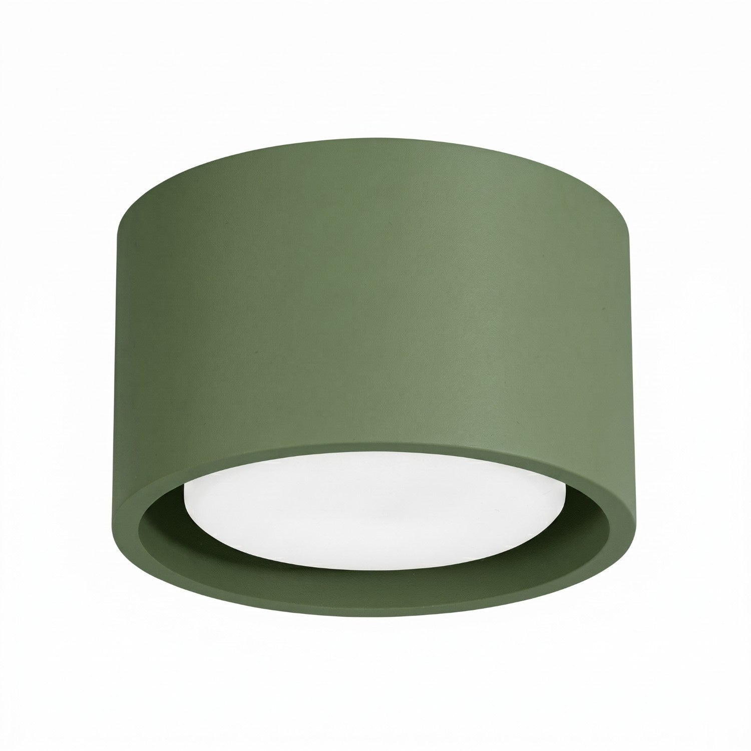Plafonnier Minimaliste Rond Vert Olive Ø10 Cm 1xgx53 10w Modo Sollux Lighting