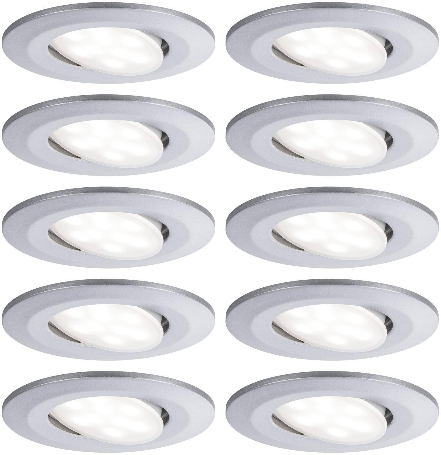 Spot Led Encastrable Pour Salle De Bains Jeu De 10 60 W Chrome (mat) X236232 - Paulmann