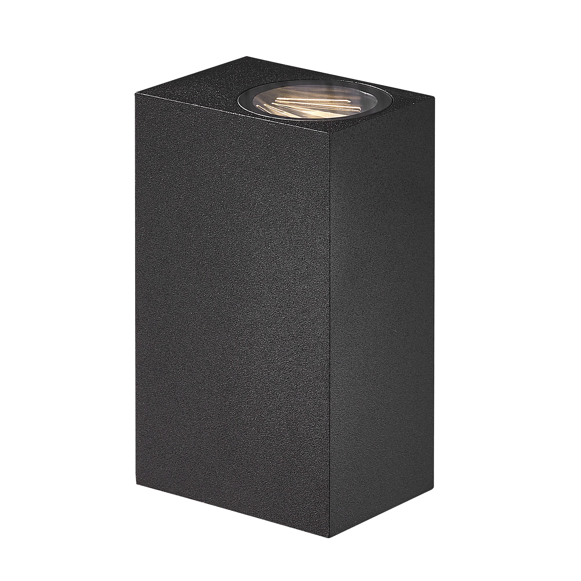Applique Murale Asbol Kubi Aluminium Noir, H.15 - Ip44 - Led Module / Nordlux Extérieur