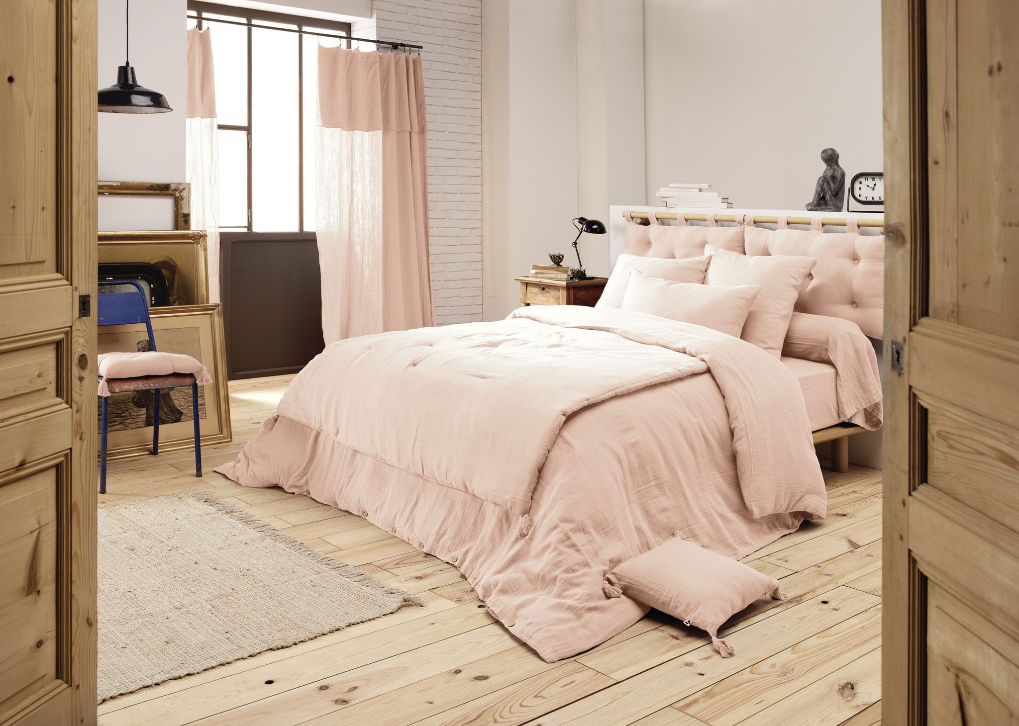 Housse De Couette 280 X 240 Cm King Size - Double Gaze - Mila Guimauve