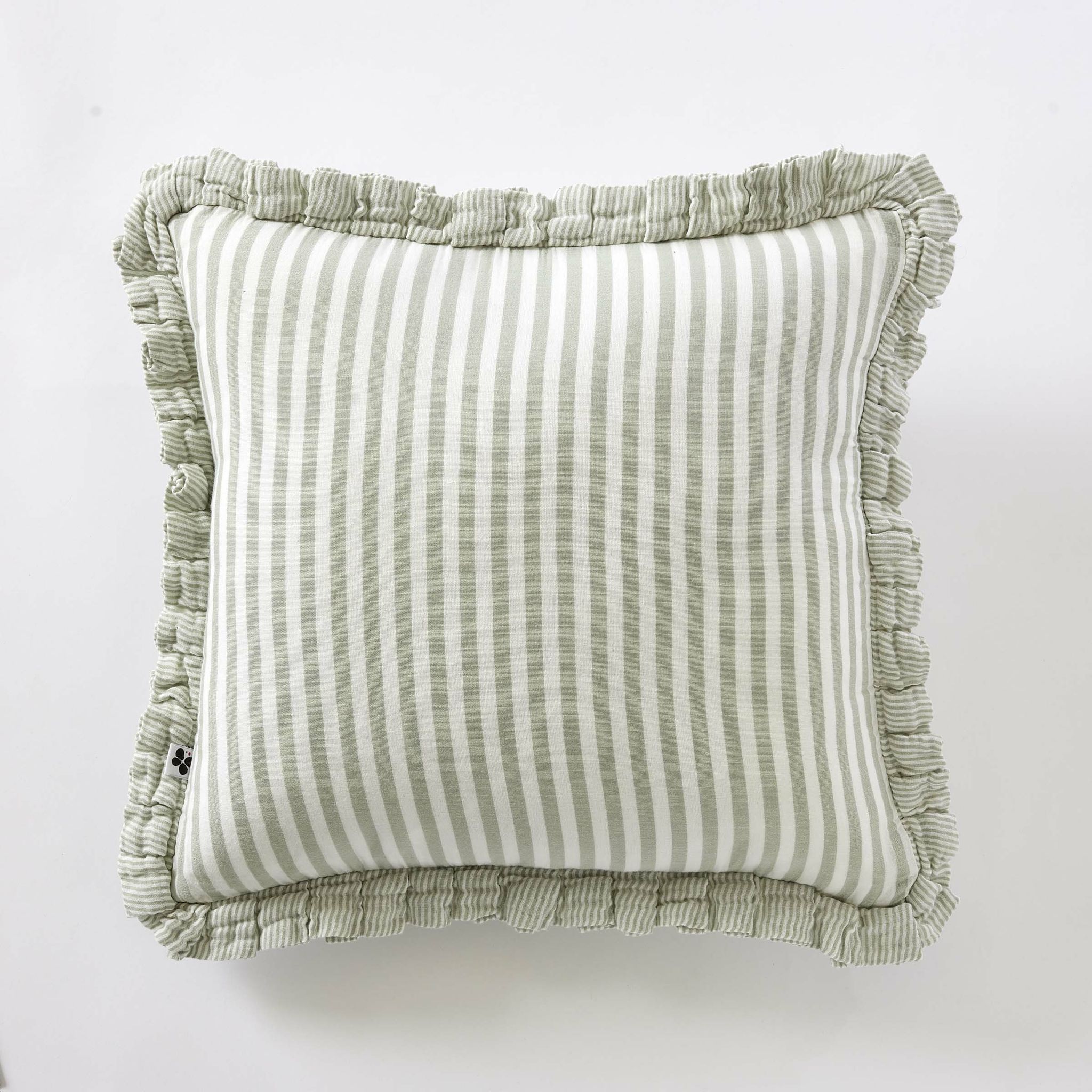 Coussin Déhoussable Gaze De Coton 45 X 45 Cm Eucalyptus - Livia