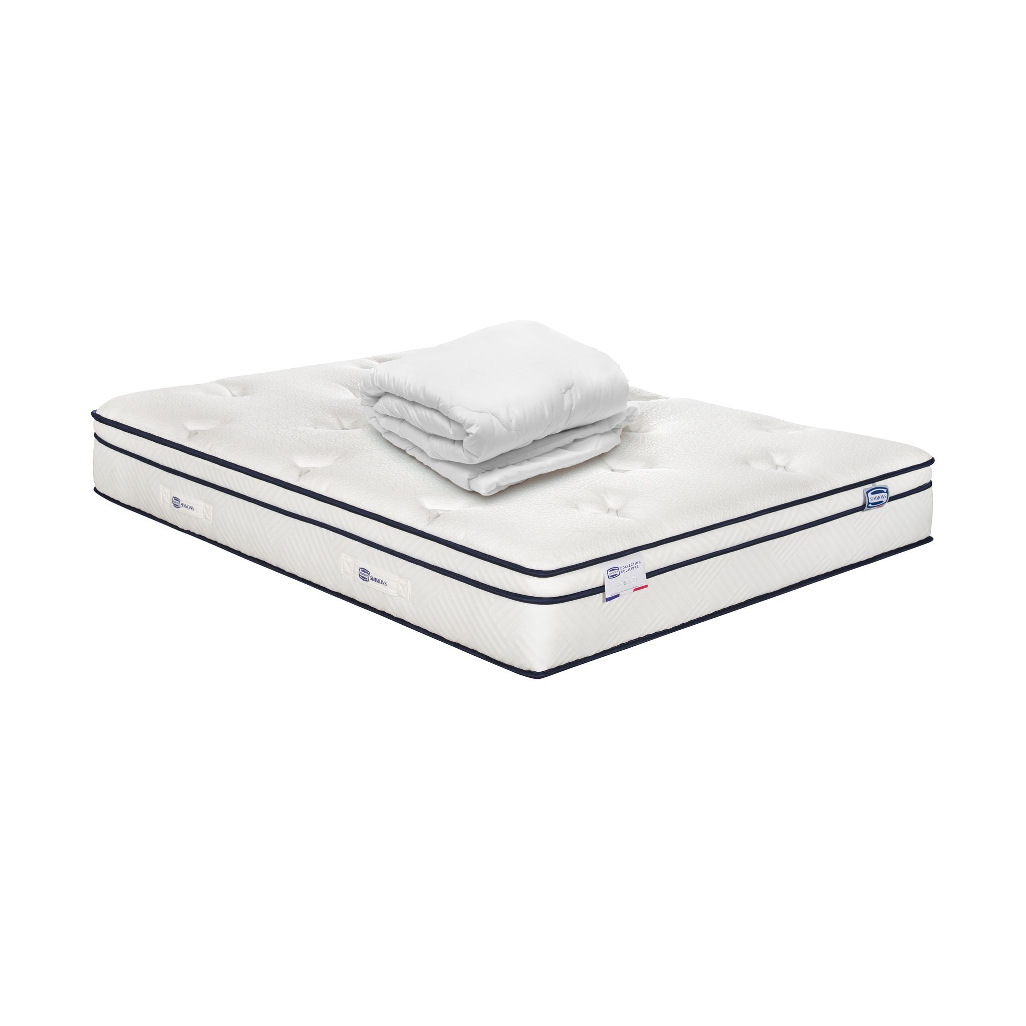 Matelas Inegale 180x200 Hybride, Ferme H27 + Couette