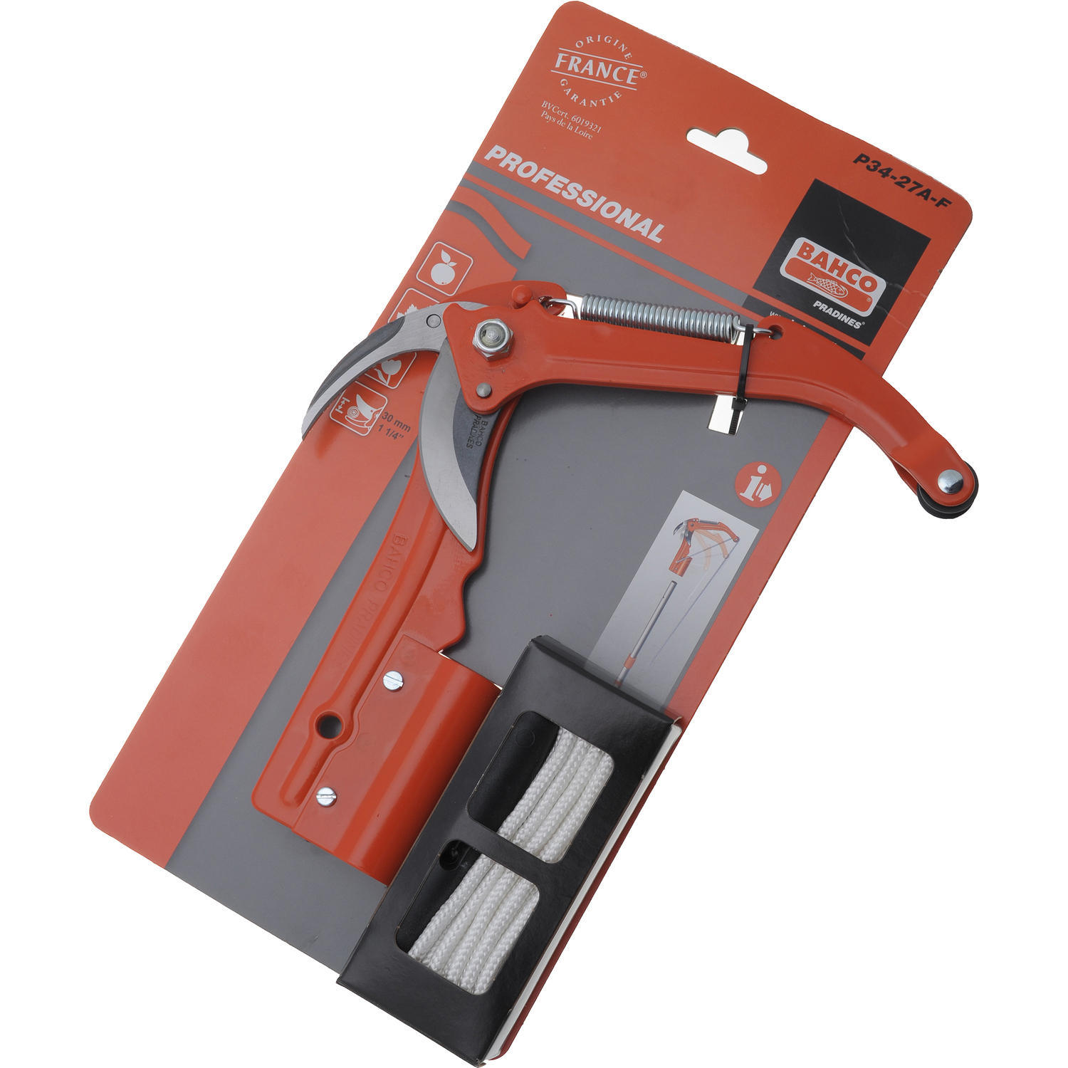 Tête D'échenilloir P34-27a-f Acier Orange/argent 27 Cm Bahco