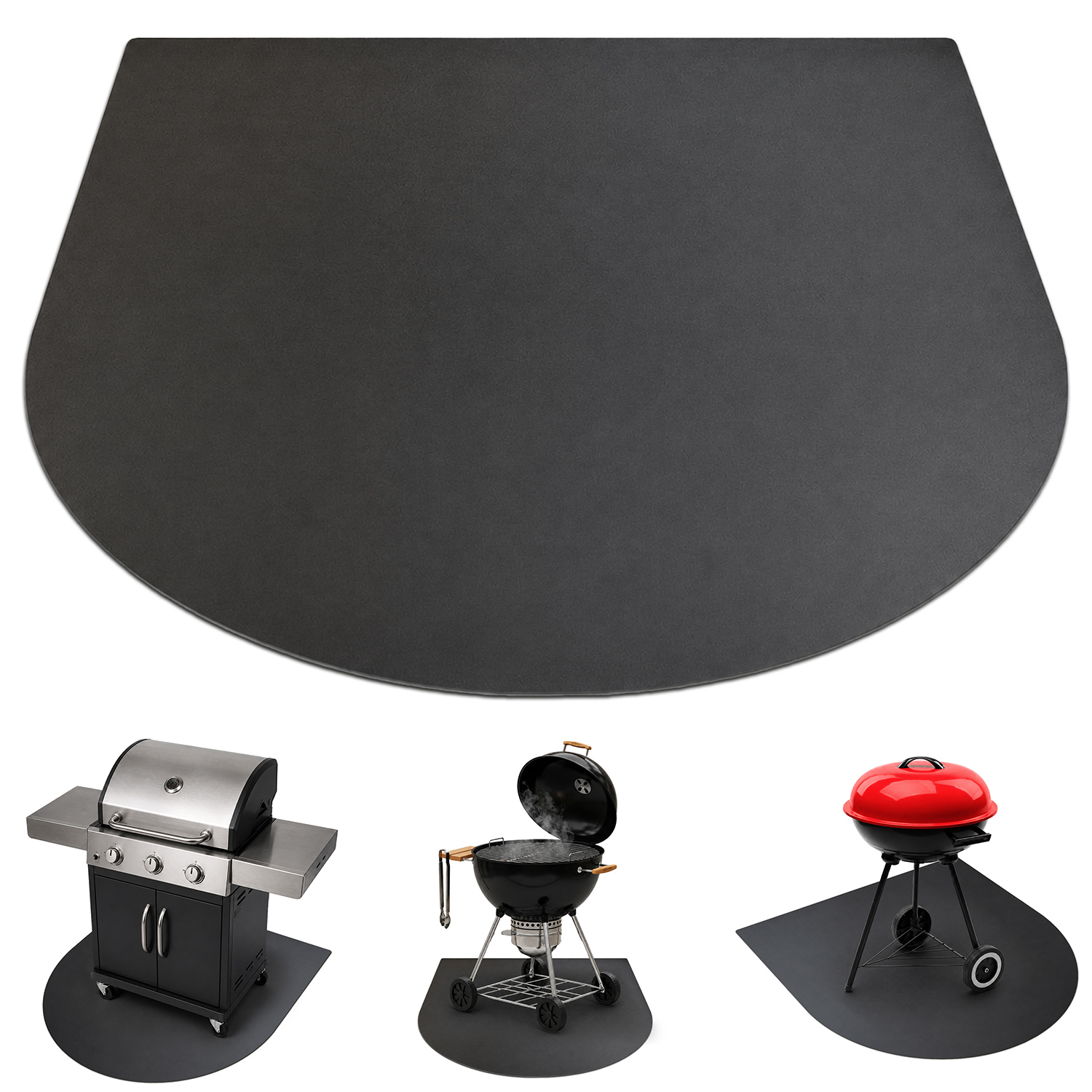 Plaque De Protection Sol Barbecue - Tapis De Grill En Acier - Nettoyage Facile -protection Du Gazon De La Pelouse Accessoire Barbecue 80x70 Cm