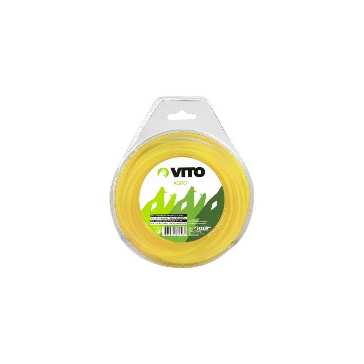 Fil Nylon Rond Pour Débroussailleuse - Longueur 15m - Diamètre 2.4mm Vito