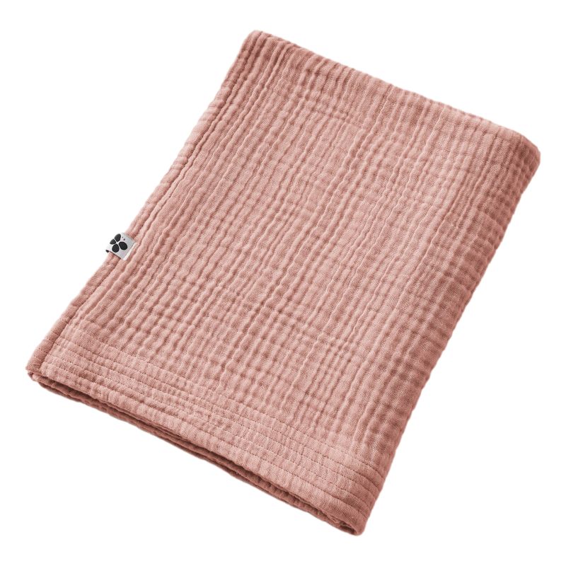 Drap De Douche 70 X 130 Cm Gaze De Coton Unie Gaïa L'Effet Papillon - Gaia Rose Pêche -