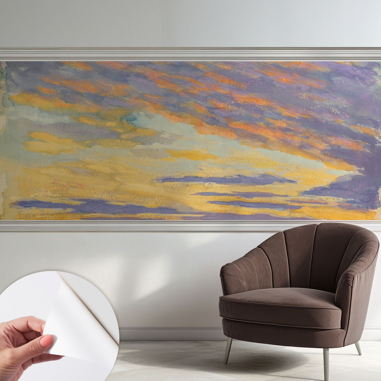 Papier Peint Autocollant Décoratif À Motifs Pour Salon Chambre Et Bureau Tapete Adhésif Pour Décoration Ciel Pastel 250x104 Cm
