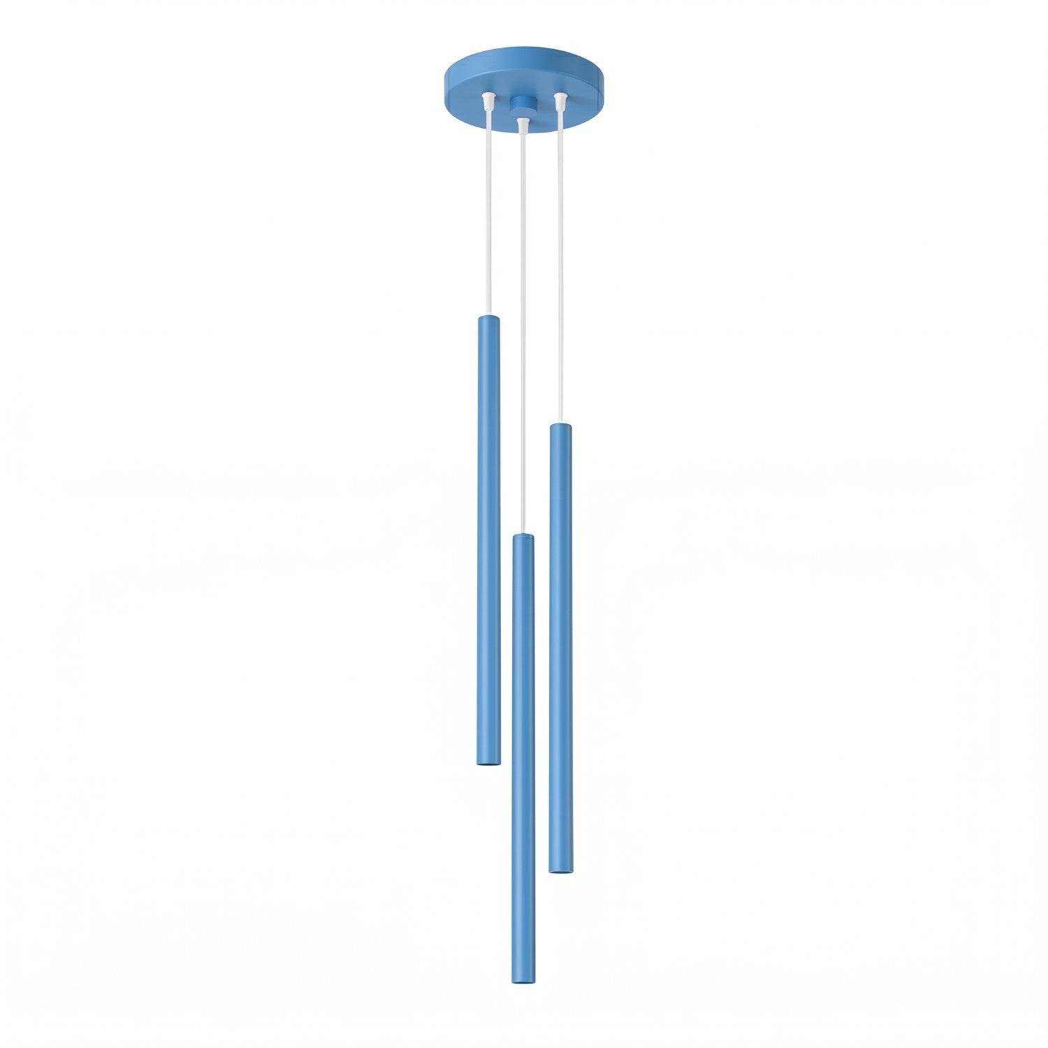 Suspension Moderne Bleu Clair À 3 Tubes Fins 3xg9 8w Pastelo Sollux Lighting