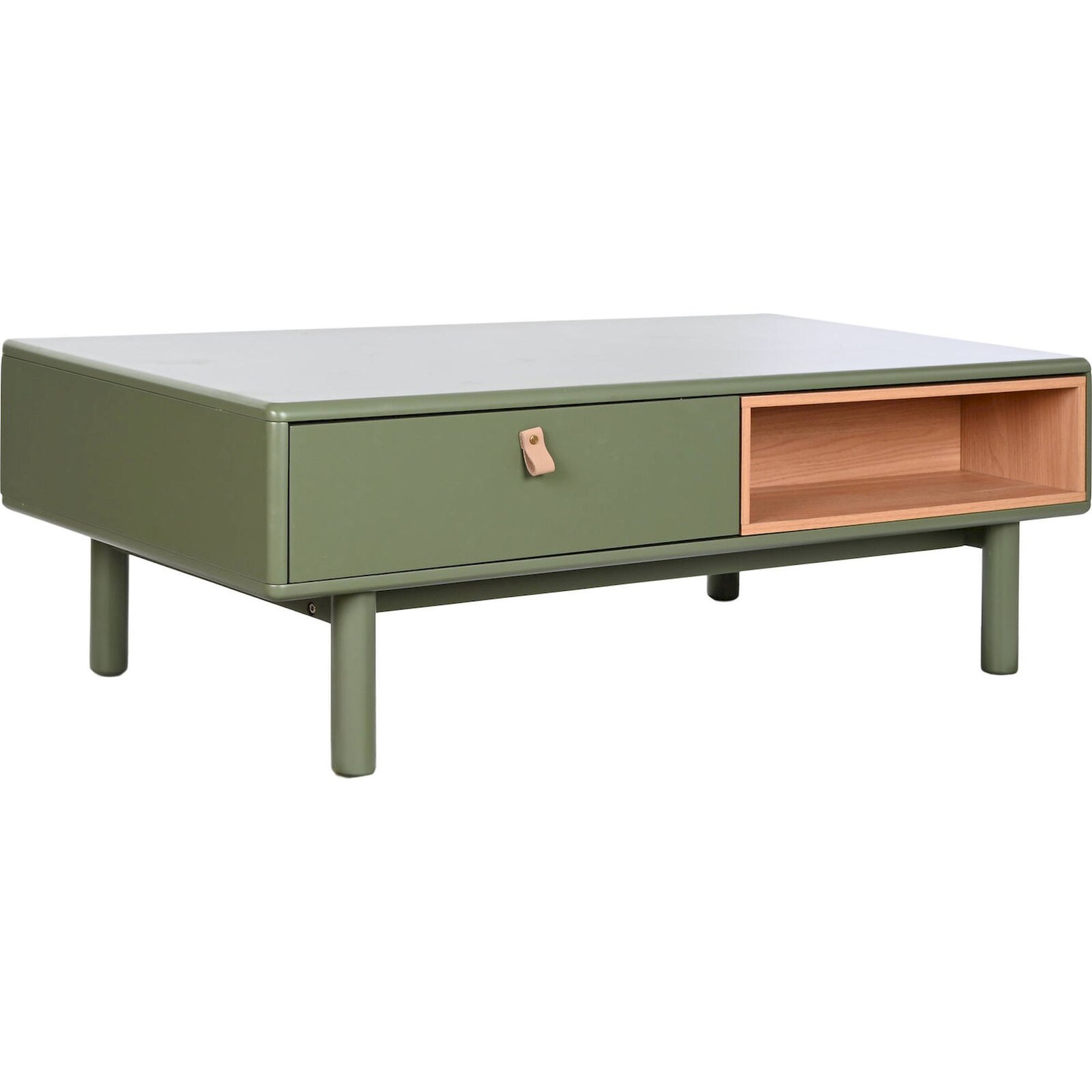 Table Basse Élégante Verte Et Pratique Salon Moderne - Vert Olive Doux