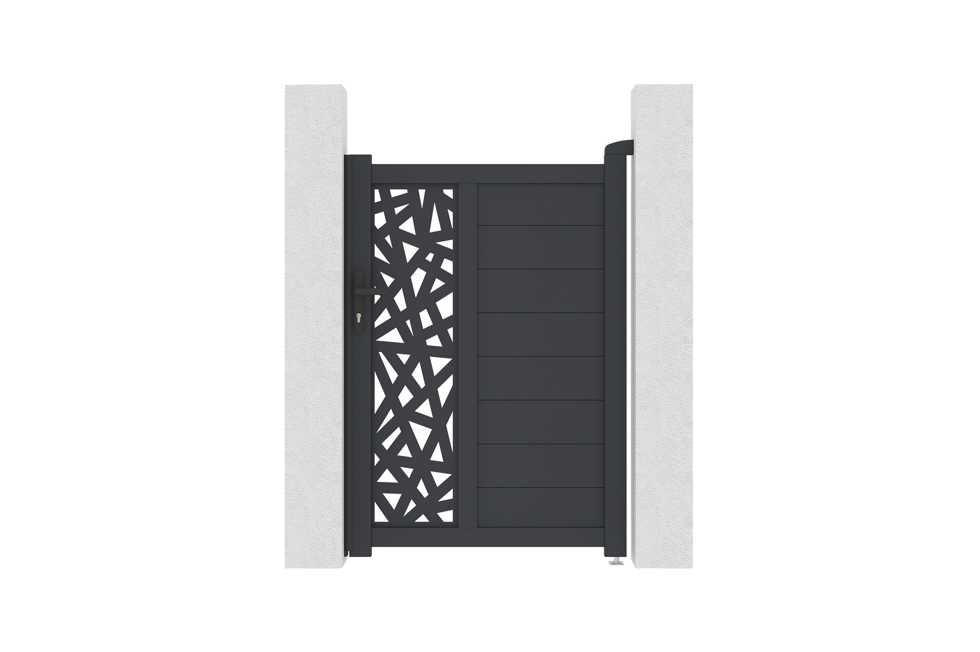 Portillon 1m Ruivo H.140cm Aluminium Gris