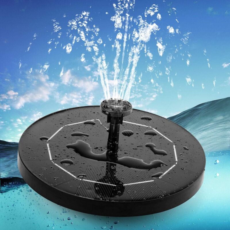Fontaine Solaire Pour Étang Avec Panneau Solaire, Pompe À Eau À Batterie Intégrée 3,5 W 1500 Mah, Fontaine À Eau Solaire Flottante Avec 6 Styles De Fontaine