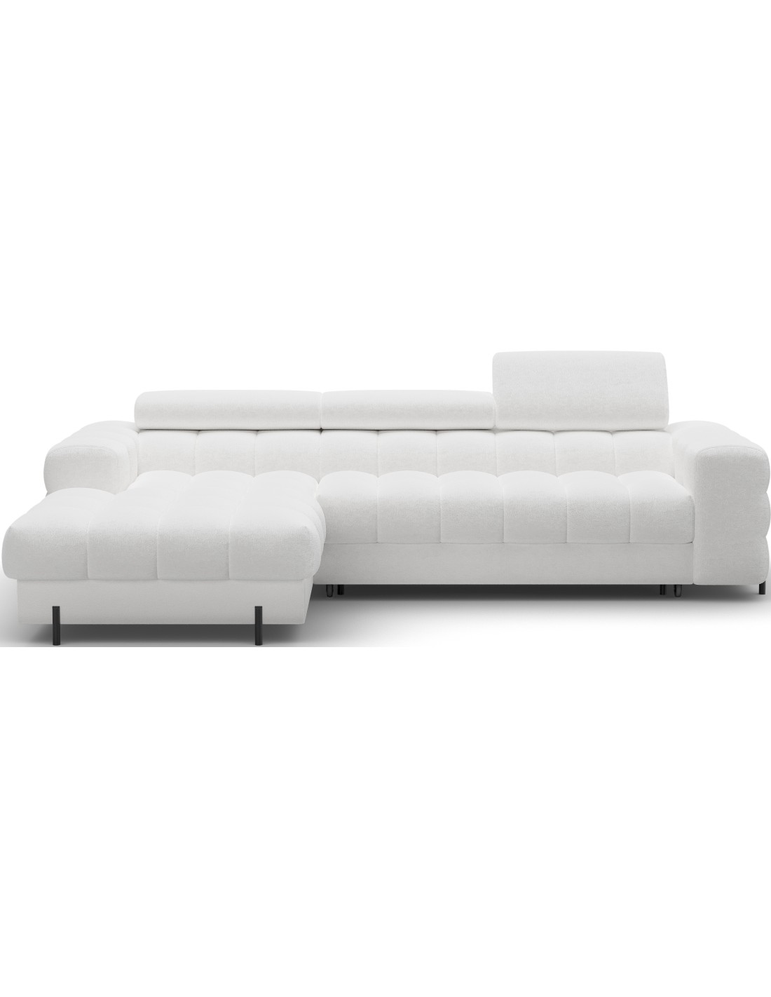 Canapé D'Angle Gauche Convertible Blanc Allure Contemporaine 285x99x181cm Filtro