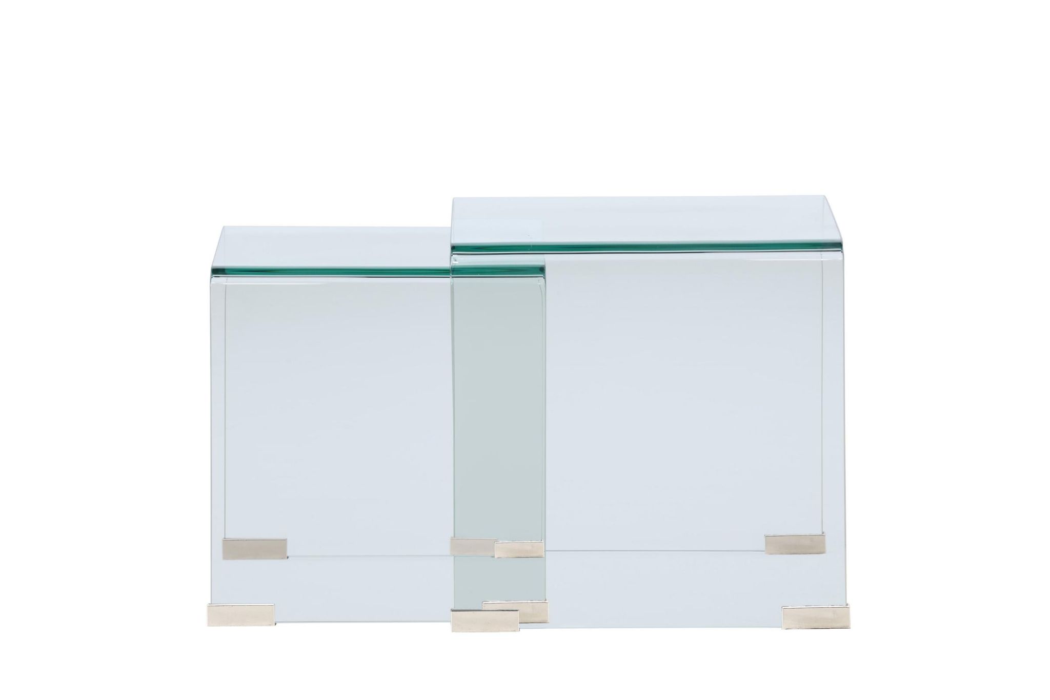 Telemark Tables Gigognes, 2 Pièces, Verre Clair.