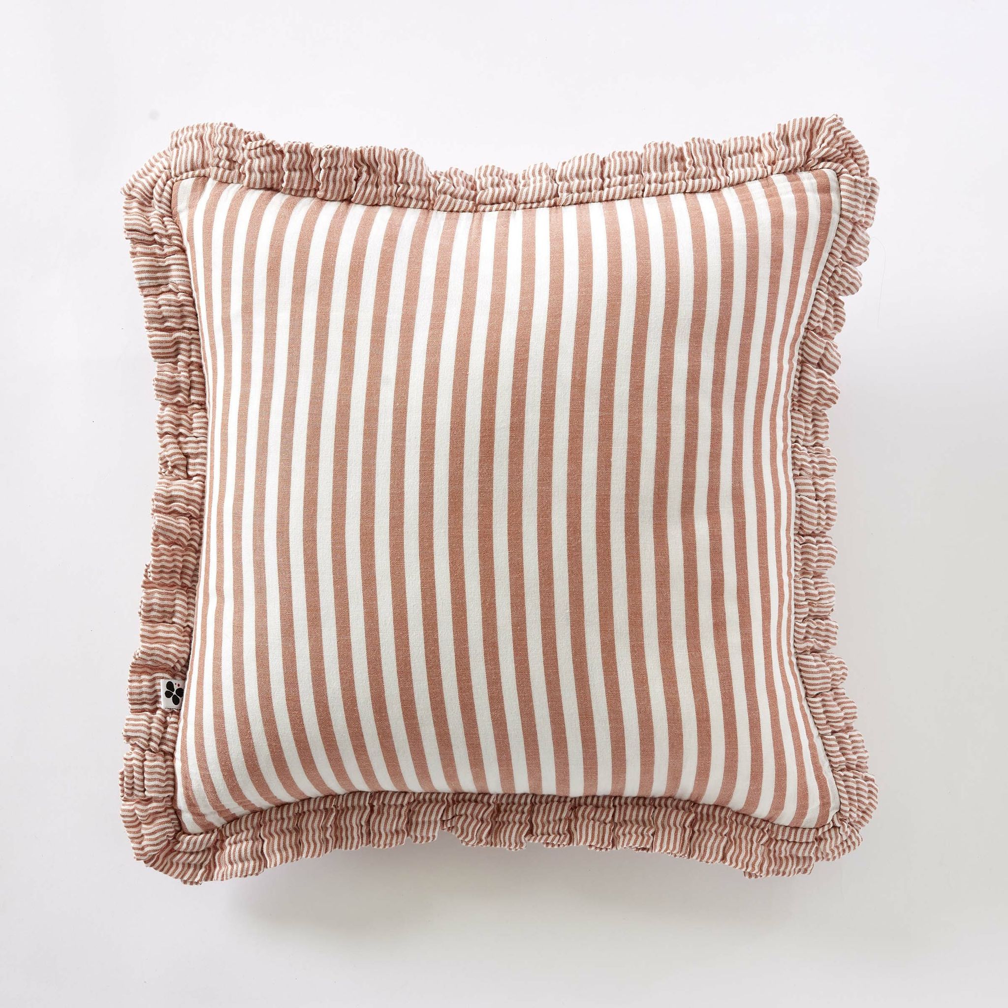 Coussin Déhoussable Gaze De Coton 45 X 45 Cm Abricot - Livia