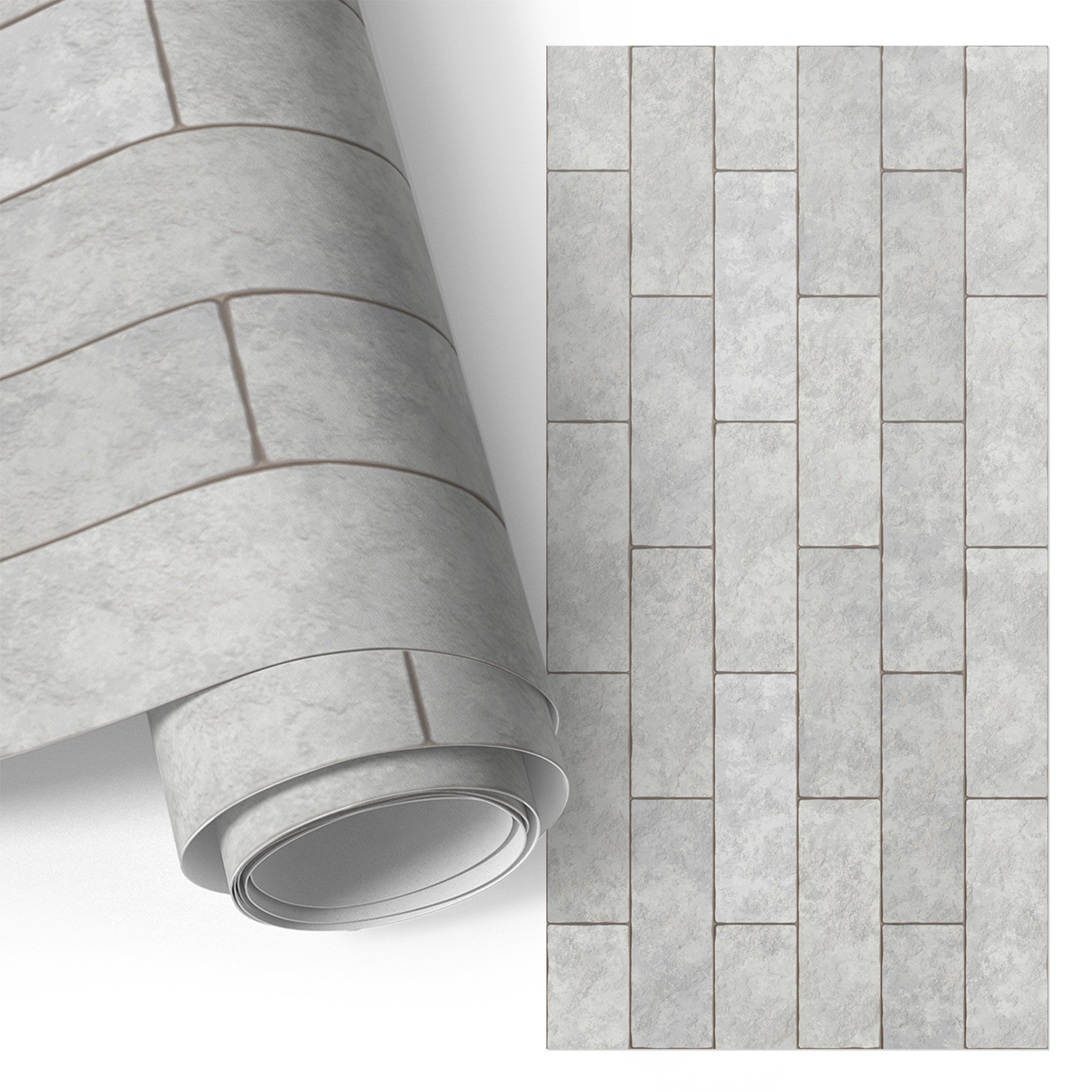 Film Auto-adhésif - Adhésif Décoratif - Imperméable - Pour Meubles - Pour Armoires Carreaux Gris 50x100 Cm